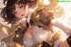 Anime girl in lingerie posing for the camera.